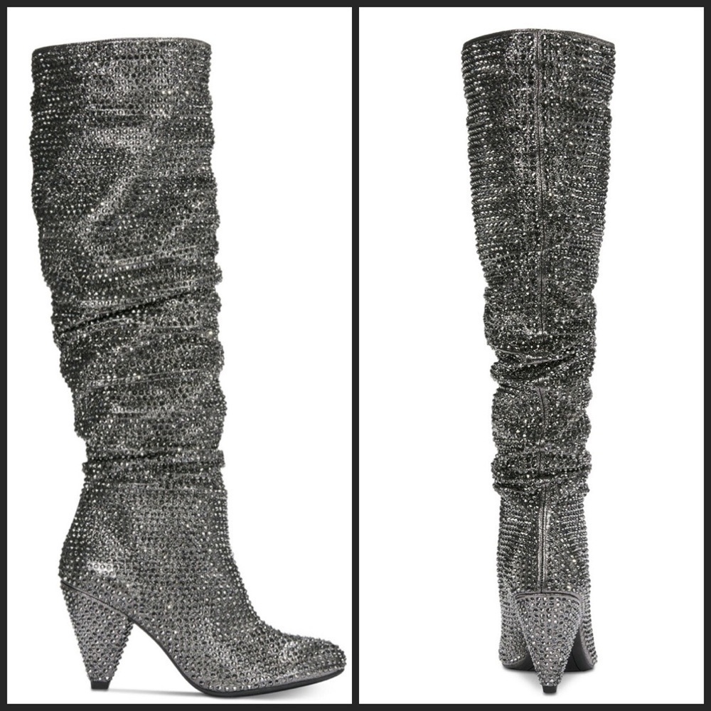 🆕Just In-INC Geril dress boot in pewter metallic
